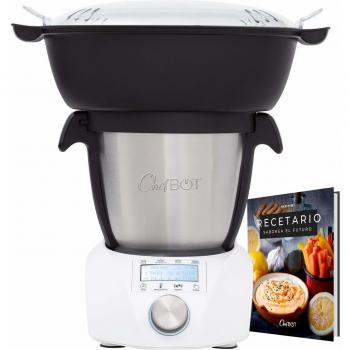 IKOHS CHEFBOT COMPACT STEAMPRO - Robot de Cocina Multifunción, Cocina al Vapor, 23 Funciones, 10 Velocidades con Turbo, Bol Acero inoxidable 2,3 L, Libre BPA