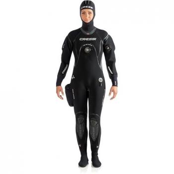 Cressi Traje Seco Desert Lady 4mm HD para Buceo, Negro/Gris, XL/5