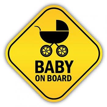 Baby On Board Pram Funny Warning Sign Alta Calidad De Coche De Parachoques Etiqueta Engomada 12 x 12 cm