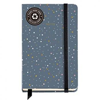 Cuaderno Miquelrius Logbook Liso 90x140 mm con 100 Hojas de Papel Marfil, Tapa Rígida y Cierre Elástico - Lights Garden