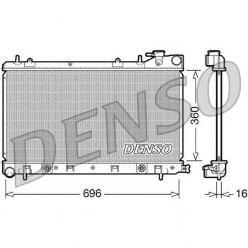 Radiador de Refrigeración del Motor Denso DRM36002 para Subaru Forester 2.0I Automático (06/02 en adelante)