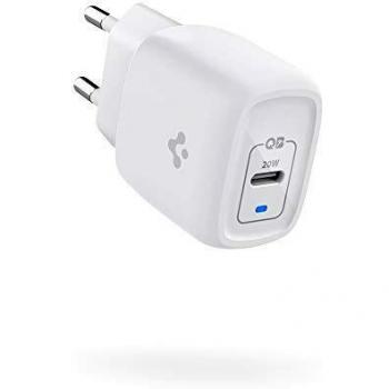 Cargador de Pared Spigen PowerArc ArcStation Pro 20W USB-C PD Blanco GaN Compacto