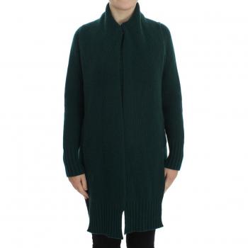 Green Cashmere Button Cardigan