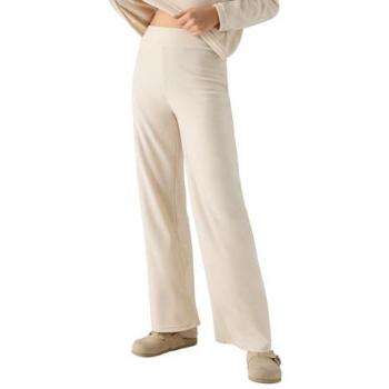 Pantalón Liso Pierna Ancha Marfil Ysabel Mora