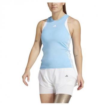Camiseta de Tirantes adidas AEROREADY Train Essentials 3 Stripes para Mujer - Azul Semi Blue Burst/Blanco, Talla XL