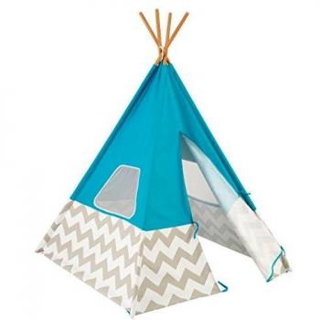 KidKraft Turquoise Chevron Play Tent Tipi for Kids
