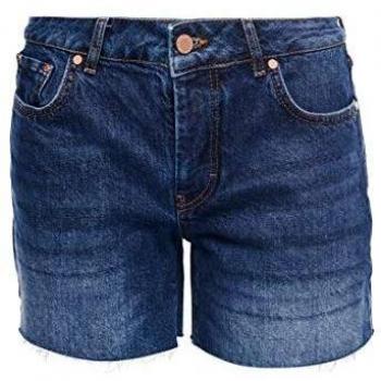 Superdry Denim Mid Length Short Pantalones Cortos, Azul