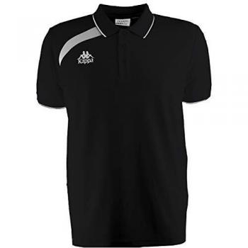 Kappa Palla Polo, Unisex, Negro/Blanco, L
