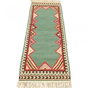 Kilim India Original Hecho a Mano Diseño Único 163x62 cm