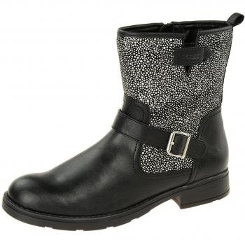 Geox Jr Sofia K, Botas Biker Niñas, Negro