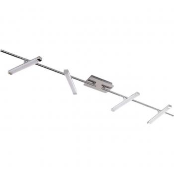 Lindby Pilou - lámpara LED de techo moderna, 4 brazos atenuables, plateada, hecha de metal, ideal para cocina