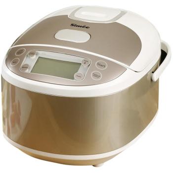 Simeo DK700 Multi olla blanco/acero inoxidable pintado champán 5 l