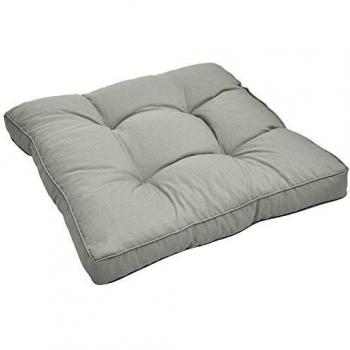 Cojín Grueso Acolchado Impermeable para Muebles de Jardín XLuna 70x70x10 cm - Color Gris Claro