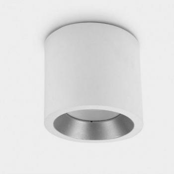 Foco empotrable de superficie LED Cosmos Glass, aluminio blanco, transparente, 1 bombilla, 13.2cm, IP65, 12W, 4000K