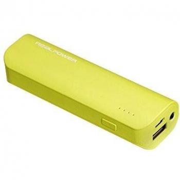 Powerbank RealPower PB-2600 (2600 mAh, 18 W, 9.62 Wh) Verde Limón