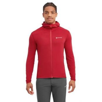 Montane Protium Lite Men's Hooded Fleece Jacket in Acer Red, Size S
