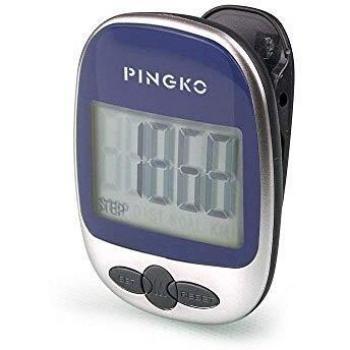 PINGKO Podómetro portátil con precisión para Correr en Pistas Deportivas, Contador de distancias, Contador Fitness, Contador de calorías-Azul