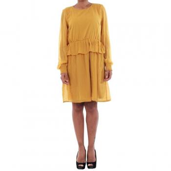 Vero Moda Vestido Mujer S Amarillo 10196226 VMKIM L/S Short Dress O17 Harvest Gold