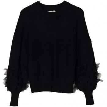 MOLLY BRACKEN Young Ladies Knitted Sweater - XS-S, Black