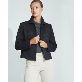 Blazer de mujer jacquard corta con botones
