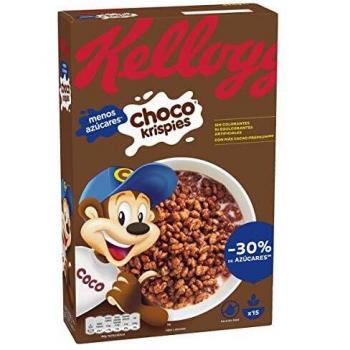 Kellogg's Choco Krispies - Cereales de arroz inflado con cacao, rico en vitaminas y hierro - Paquete 450 g