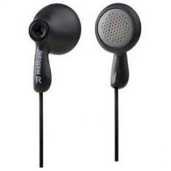 Meliconi EP300BK - Auriculares de botón, cable de 1.2 metros