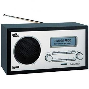 Imperial Dabman 30 - Radio DAB+ y FM portátil con Bluetooth, diseño retro en negro y plata