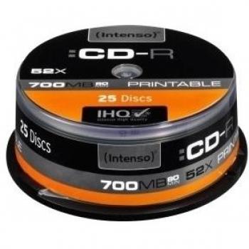 Intenso Printable CD-R 700MB 80-Minute 52x Speed Recordable Media (25 Pack)