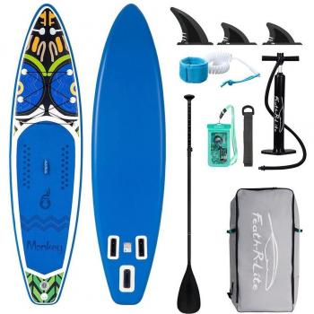 FunWater Tabla Paddle Surf Hinchable SUPFR02D 335 x 83 x 15 cm con Accesorios Premium, Funda Impermeable para Teléfono Móvil, Remo Doble Uso, Gran Estabilidad y Resistencia