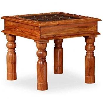 vidaXL Acacia Mesa de Centro 45x45x40 cm Madera Mesita Mesilla Mueble Auxiliar