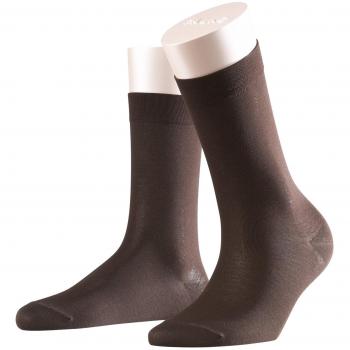 Falke Ladies Dark Brown Cotton Touch Anklet Socks (Size 5.5-8)
