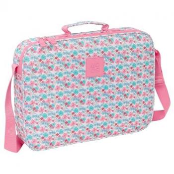 Cartera Escolar Unisex Moos Flores Multicolor Reciclada 38 x 28 x 6 cm