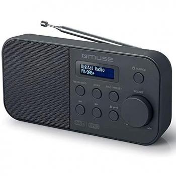 Muse M-109DB Radio Portátil Digital DAB/FM con Función Sleep y Alarma, Color Negro