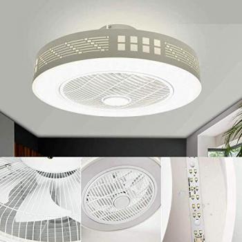 Ledmo 45w ventilador de techo con luz lampara led ventilador invisible plafon control remoto con mando a distancia luz regulable luz frianeutracalida luces regulable