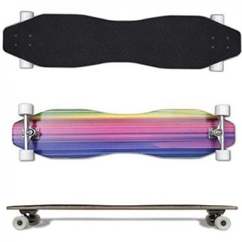 vidaXL Skateboard en forma de ocho y estampado arcoiris, 104 cm