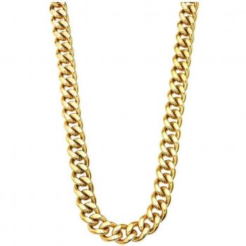 Collar Lotus Style LS2191-1/2 para Hombre de Acero Inoxidable 316L Cadena Dorada/Negra