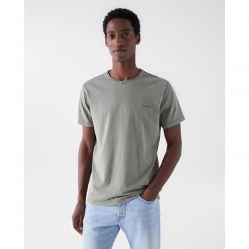 Camiseta de hombre lisa con manga corta Salsa Jeans - Camiseta de algodón teñida y marcada