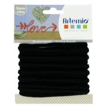 Hilo Tricotin ARTEMIO - Negro - 5 mm x 5 m