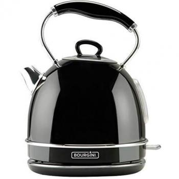 Hervidor de Agua Bourgini Classic Nostalgic Deluxe, 1.7L, 2200W, Color Negro