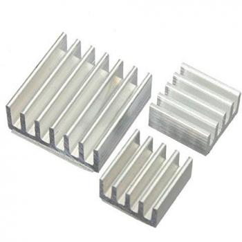 HALJIA 3 x Aluminio disipador de Calor Cooler Juego de refrigeración Compatible con Raspberry Pi 2 Model B/Pi 2 Model B/Pi B +