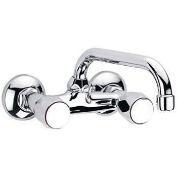 Clever 92075 Grifo de Cocina Bimando 110 E/C Caño Corto, Urban, Cromado