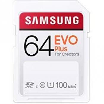 Tarjeta SDXC Samsung EVO Plus 64 GB UHS-I impermeable y antiurto