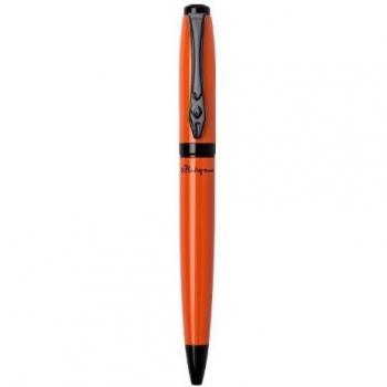 Leitz Platignum Studio - Bolígrafo de tinta azul con caja plateada, naranja
