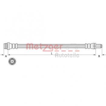 Latiguillo de freno delantero derecho METZGER 4111641 para Volvo XC60