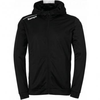 Kempa Sudadera Con Cremallera Player Negra para Entrenamiento de Fútbol, Tamaño S, Modelo PLAYER HOOD JACKET
