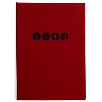 LACOR Millet Collection 28133- Porta menú Fabricado en Simil-Piel con Fundas fijas de PVC en Piel de Naranja, Termosellado en Color Negro, 17x23,5 cm