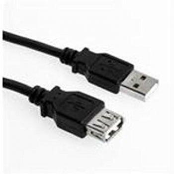 Cable de extensión USB Sharkoon 1 metro USB 2.0 tipo A color negro