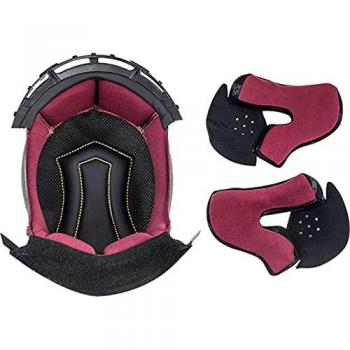 Forro interior y almohadillas para mejillas LS2 FF313 Vortex - Negro Rojo (L)