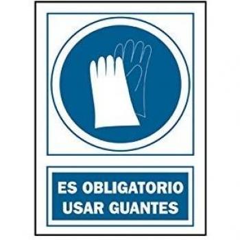 Señal Uso Guantes Obligat Pvc 135 Oba-Cast
