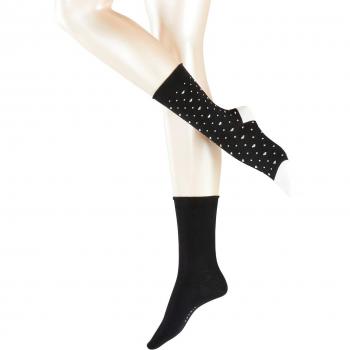 Esprit calcetines del Conjunto 2 pares de calcetines Corazón-Dot, 35-42 - selección de color: Colour: Black | Size: 5.5-8 UK